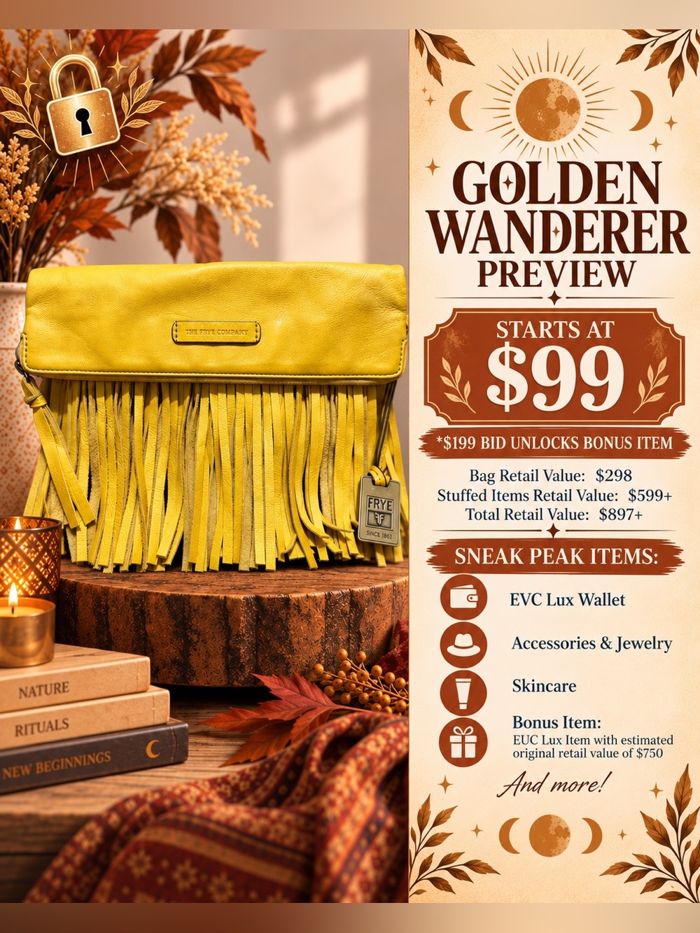 Golden Wanderer Mystery Stuffed Bag โจ